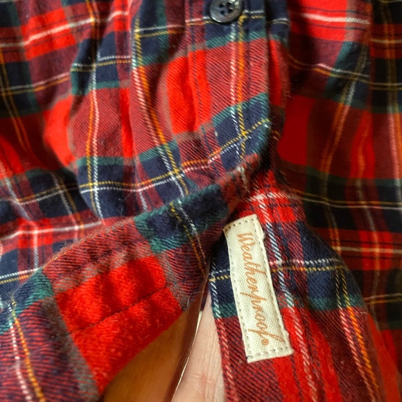 Weatherproof Vintage Women’s Flannel Button Down Shirt Medium Red Blue/Green - Picture 7 of 10